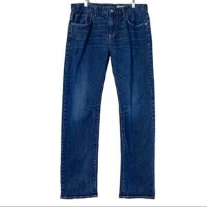 Aeropostale Men's Dark Wash Classic Slim Straight Leg Mid Rise Jeans 34/32